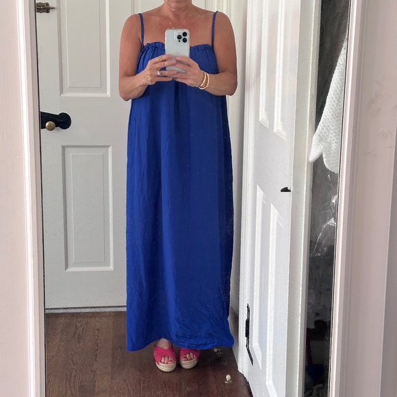 MIKOH pretty voluminous maxi dress Strapless/ spaghetti straps optional LARGE - Picture 3 of 8